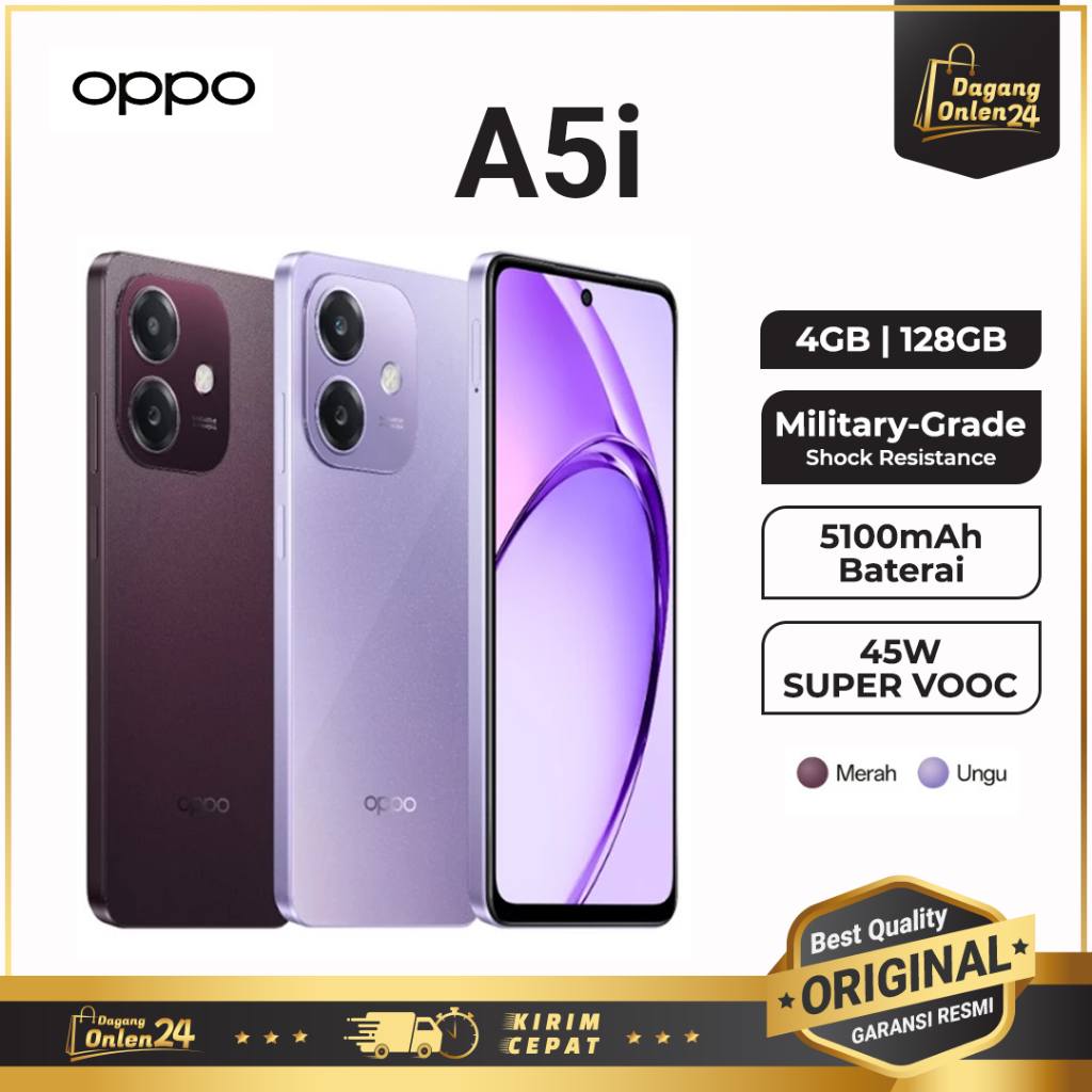 OPPO A5i 4/128GB | 4/64GB Tahan Benturan Handphone Android Murah HP 1 Jutaan HP Murah Original 100%
