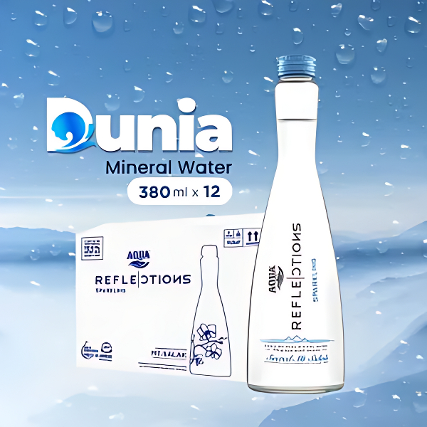 Aqua Reflections Sparkling Mineral Water 380ml [ Dus isi 12 Botol ]