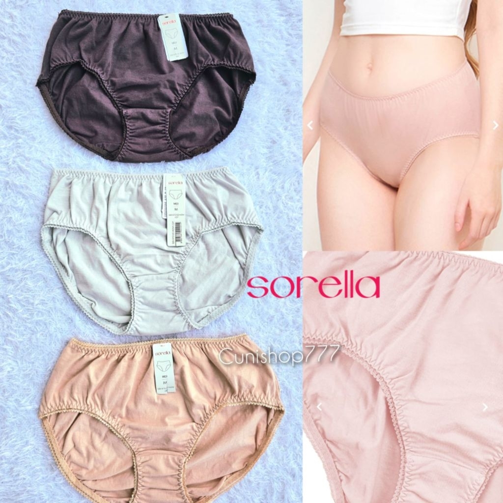 PANTY SORELLA DAILY KATUN MIDI M L XL CELANA DALAM WANITA COTTON CD POLOS S20 073152