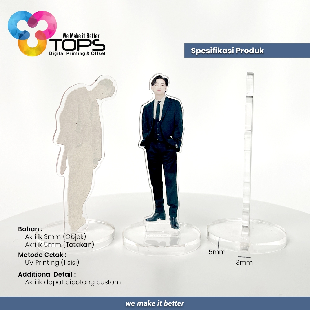 Standee Custom Akrilik | Standee Anime/K-Pop | Display Foto | Pajangan Akrilik
