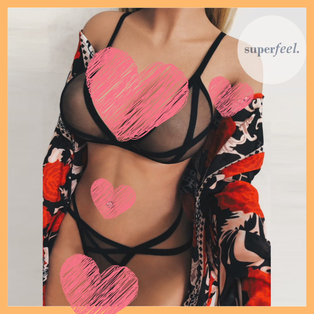 SFL LINGERIE BIKINI SET TRANSPARAN WANITA PEREMPUAN PREMIUM CD KOLOR BH BRA SEXY SEE THROUGH TRANPAR