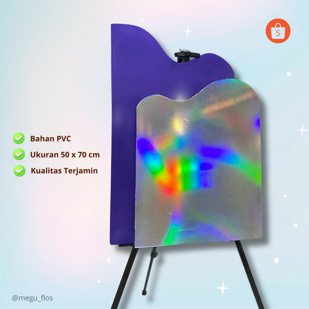 [ BOX SAJA ] Flower Box PVC Hologram | Papan Bunga | Flower Sign | Ucapan Bunga Wisuda Sidang Sempro