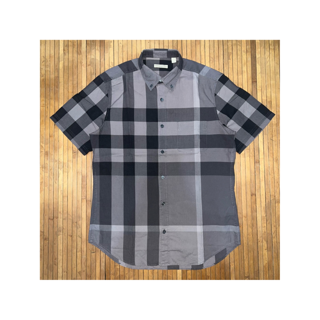 BB CHECK GINGHAM BUTTON DOWN SHORT SLEEVE SHIRT thom browne fred perry