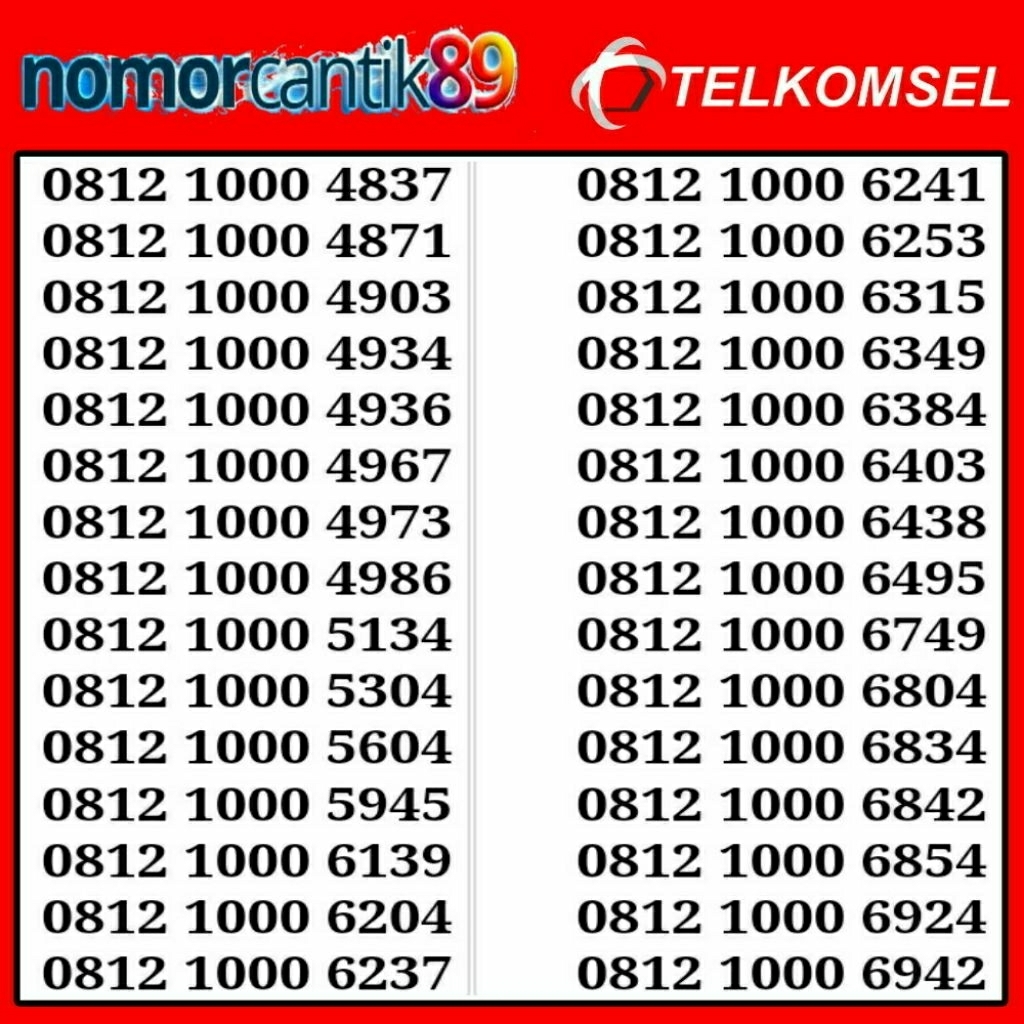nomor cantik simpati kartu simpati prabayar support 5G seri 1000