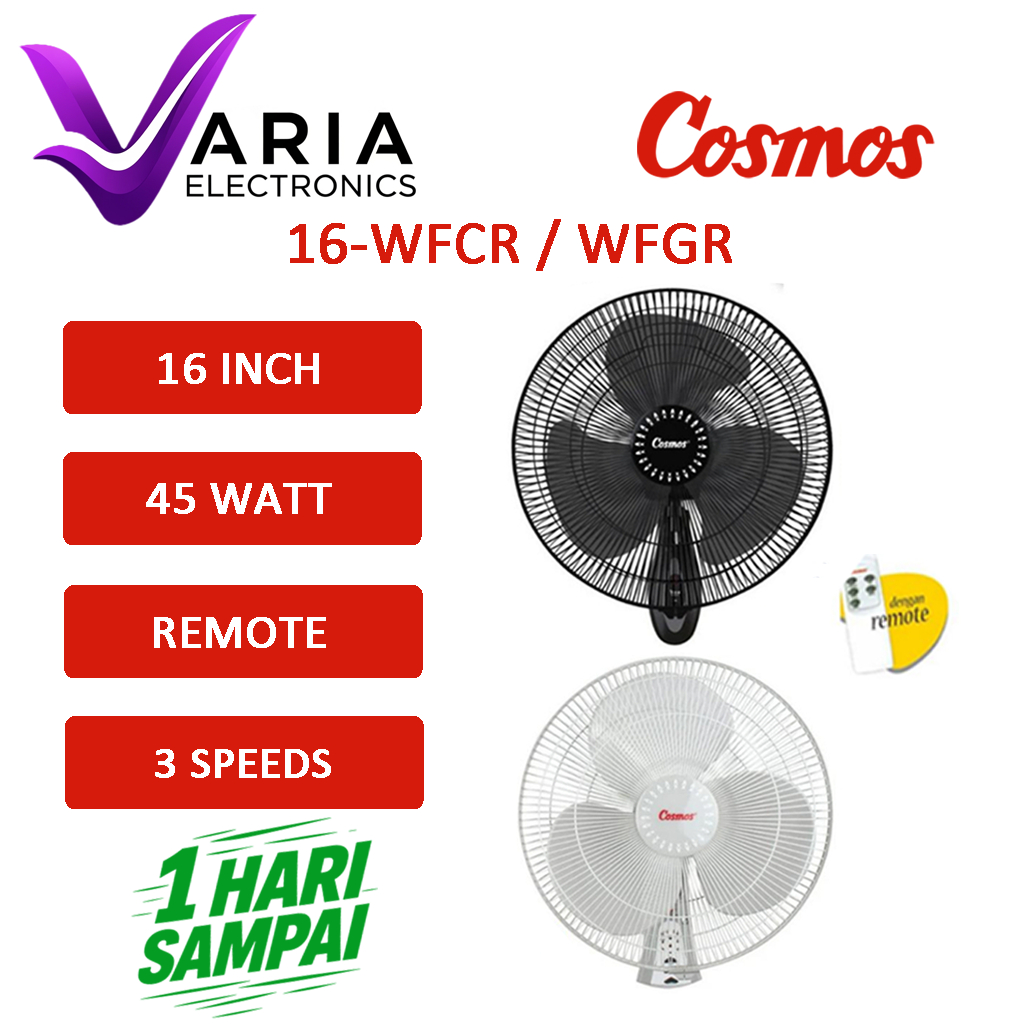 WALL FAN / KIPAS TEMBOK / KIPAS DINDING COSMOS WFGR / WFCR KIPAS 16 INCH REMOTE