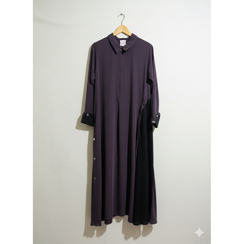 Larissa style 1 + khiban dark plum  size S Alfi Huraiyah preloved PL