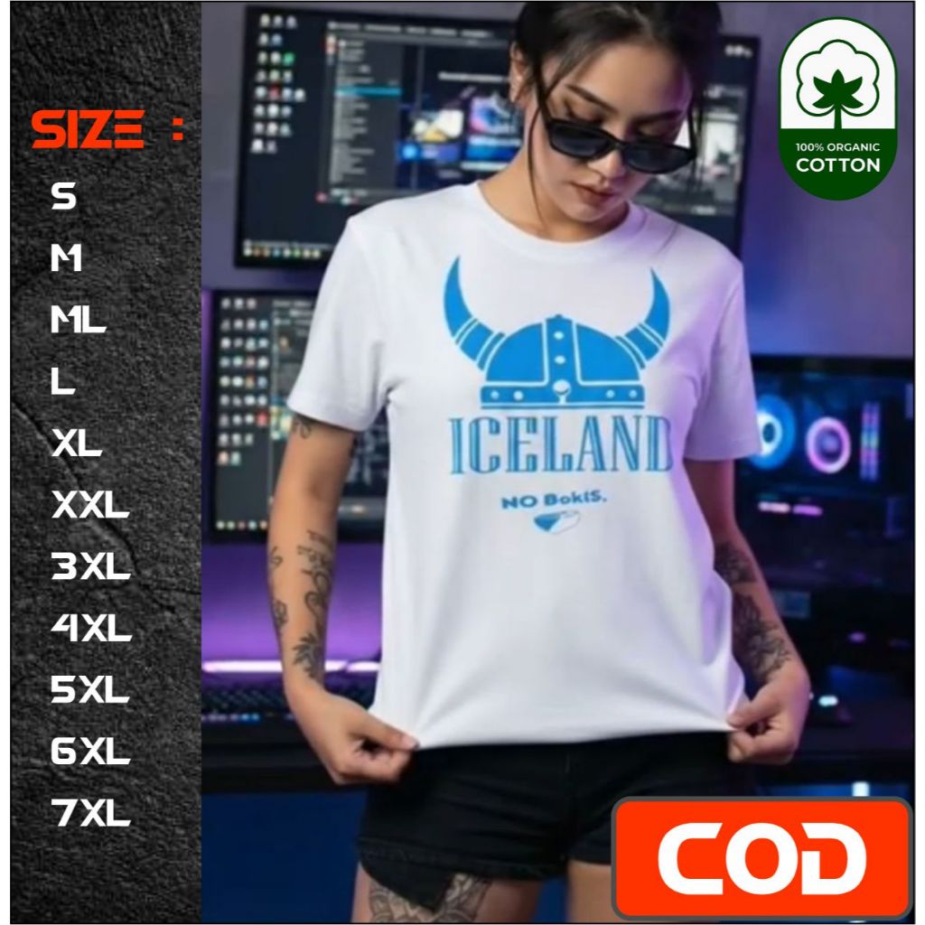 KAOS / BAJU / T SHIRT  iceland vodka party READY BIG SIZE