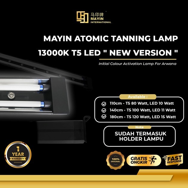 MAYIN ATOMIC TANNING 110CM LAMP 13000K T5 LED IKAN ARWANA LAMPU PREDATOR TANING TENING AQUARIUM AKUA