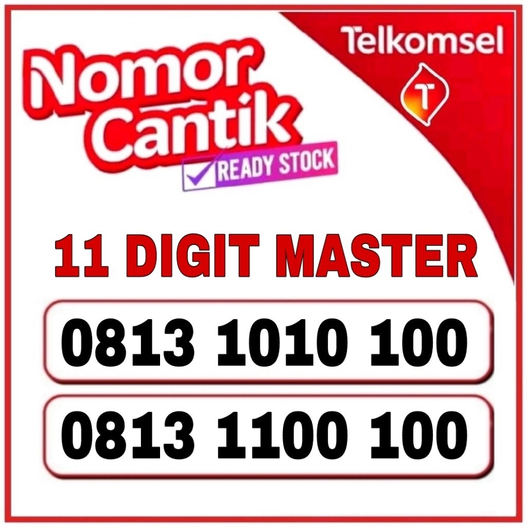 Nomor cantik Telkomsel 11 digit - Nomor Super - kartu perdana - Telkomsel prabayar - suport jaringan
