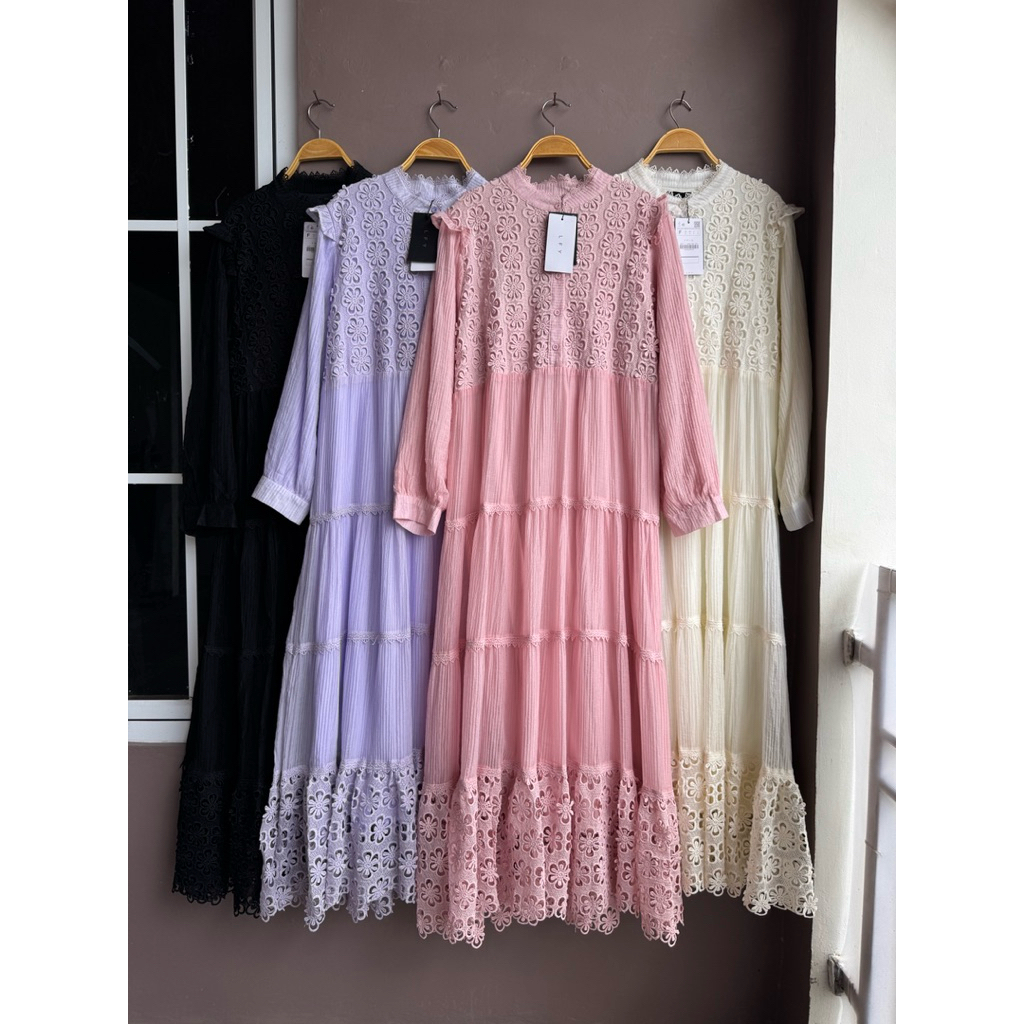 gamis saskia, dress lfy, gamis lafreya, dress import premium, gamis mewah, dress bangkok