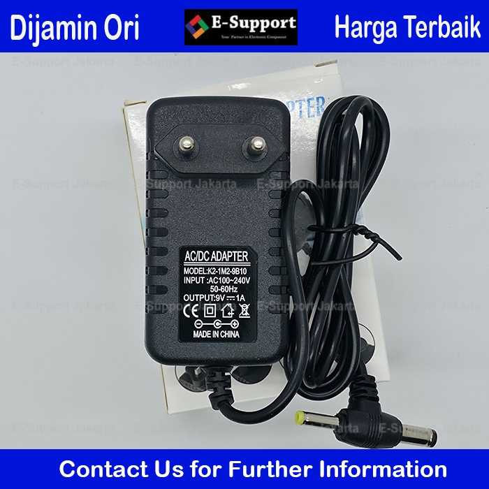 Adaptor 9V 1A Output 1A 9V Adapter E-Support Adaptor 9V 1A Output