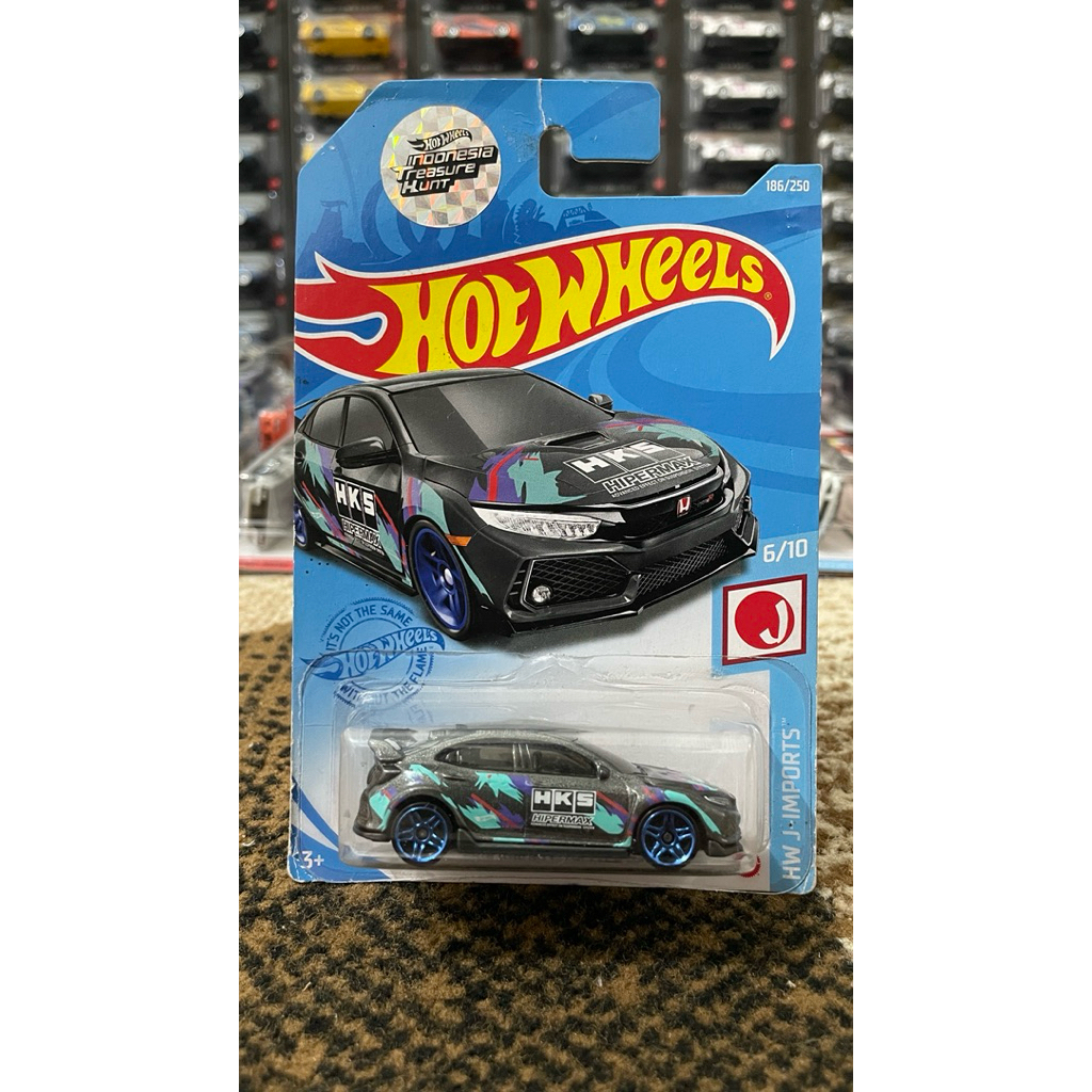 Hot Wheels Honda Civic Type R HKS varian card ITH
