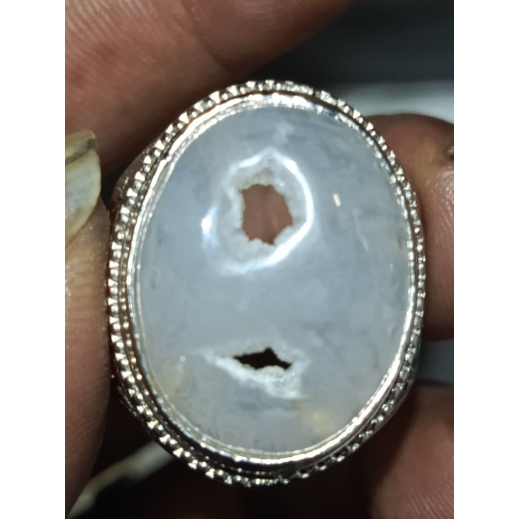 batu asli combong lubang dua langka no super mewah ikat alpaka krum no 9