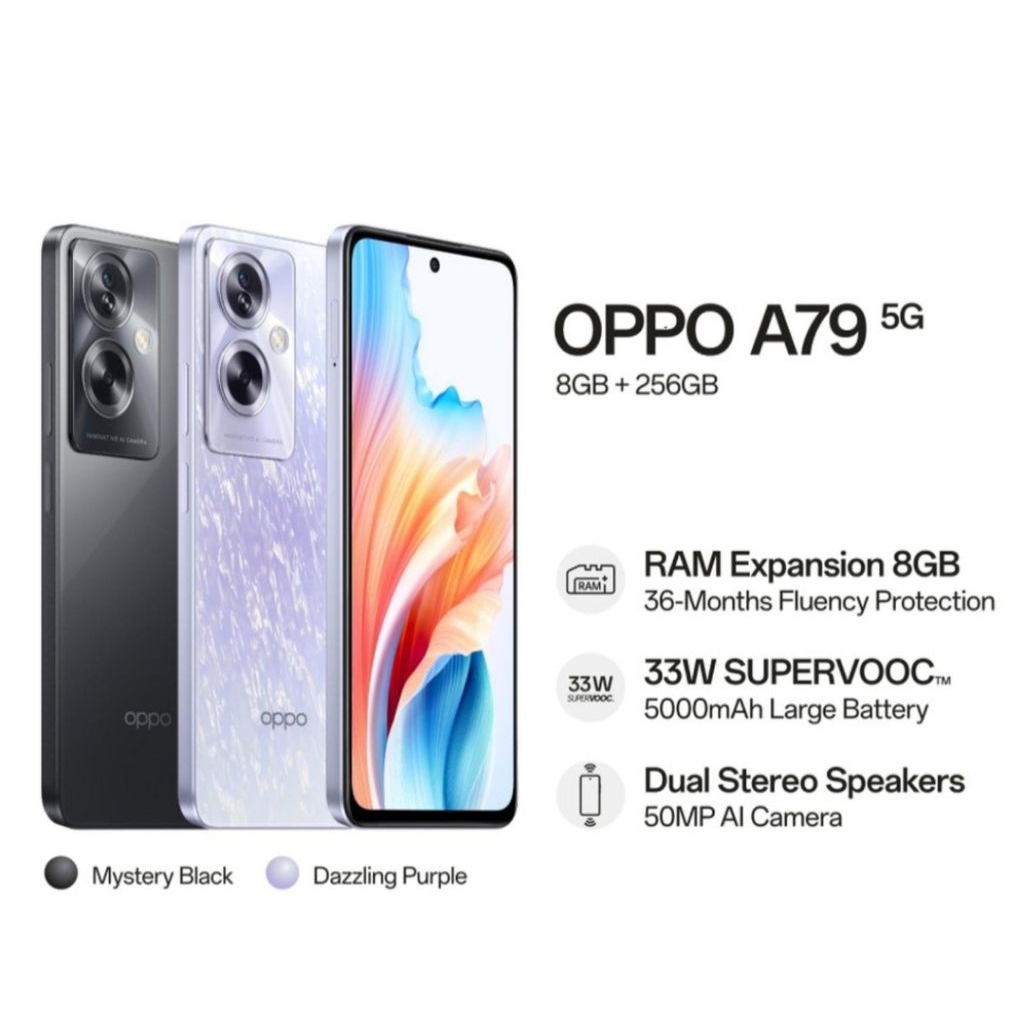 HP OPPO A79 5G 8/256 GB - OPPO A79 5G RAM 8GB ROM 256GB GARANSI RESMI
