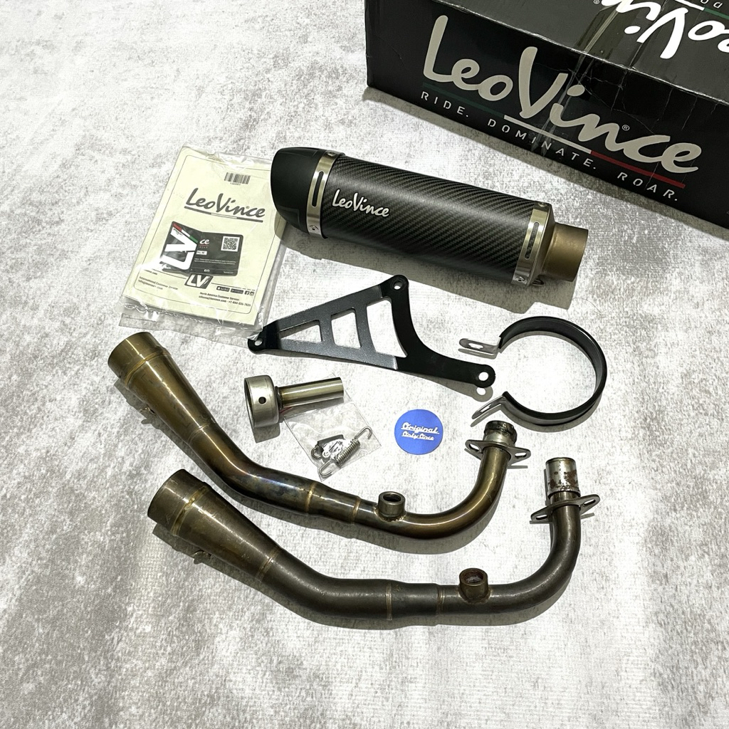 Knalpot LeoVince Original GP Corsa Evo Carbon Fullsystem Vespa Sprint Primavera S Lx (Second)
