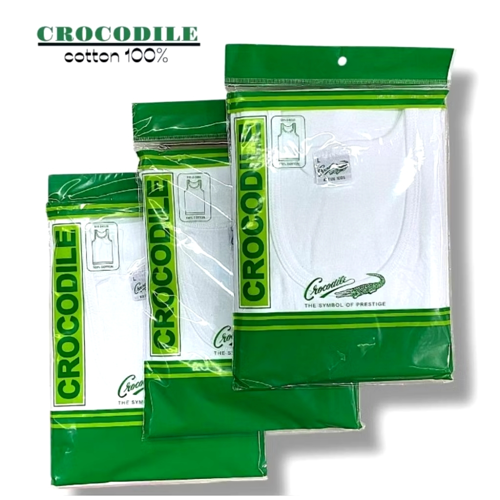 [3pcs] Singlet Crocodile 808 - Kaos Dalam Pria Crocodile - Singlet Pria Dewasa