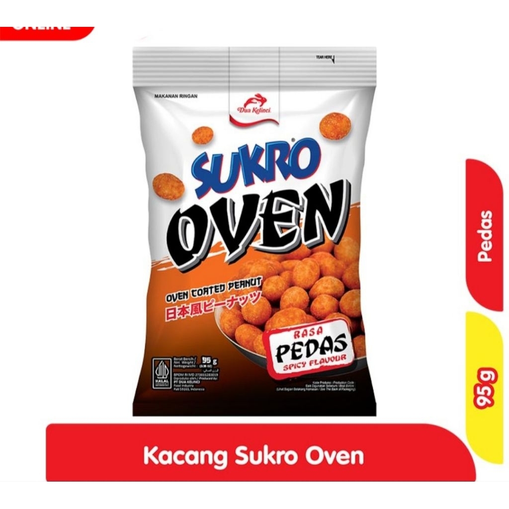 Dua Kelinci Kacang Sukro Oven Pedas 95g,Beli 2 dapat 1 Photocard JKT48 Random