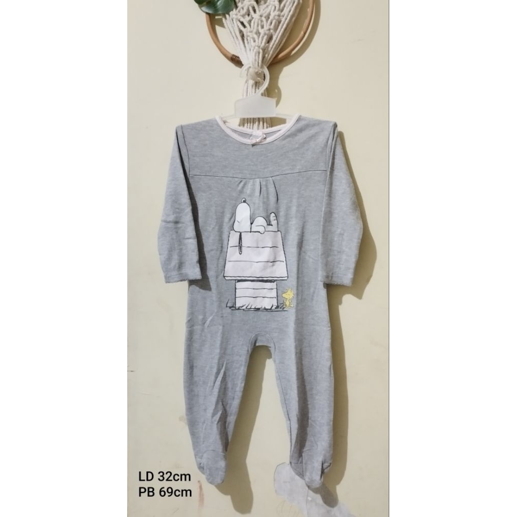 p'love sleepsuit baby motif snoopy
