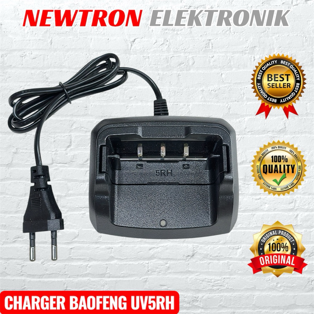 Charger HT Baofeng UVK5 Plus UV5RH Original Asli Compatible Vertec UV-K5Plus Kinnota UVK5Plus UV-K5 