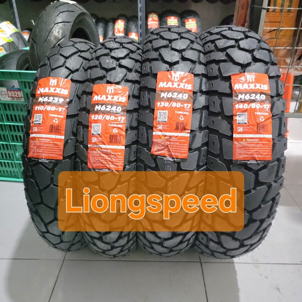 Ban motor maxxis M6239 m6240 tubeless 110/80 17 120/80 17 130/80 17 140/80 17 dual purpose trail yam