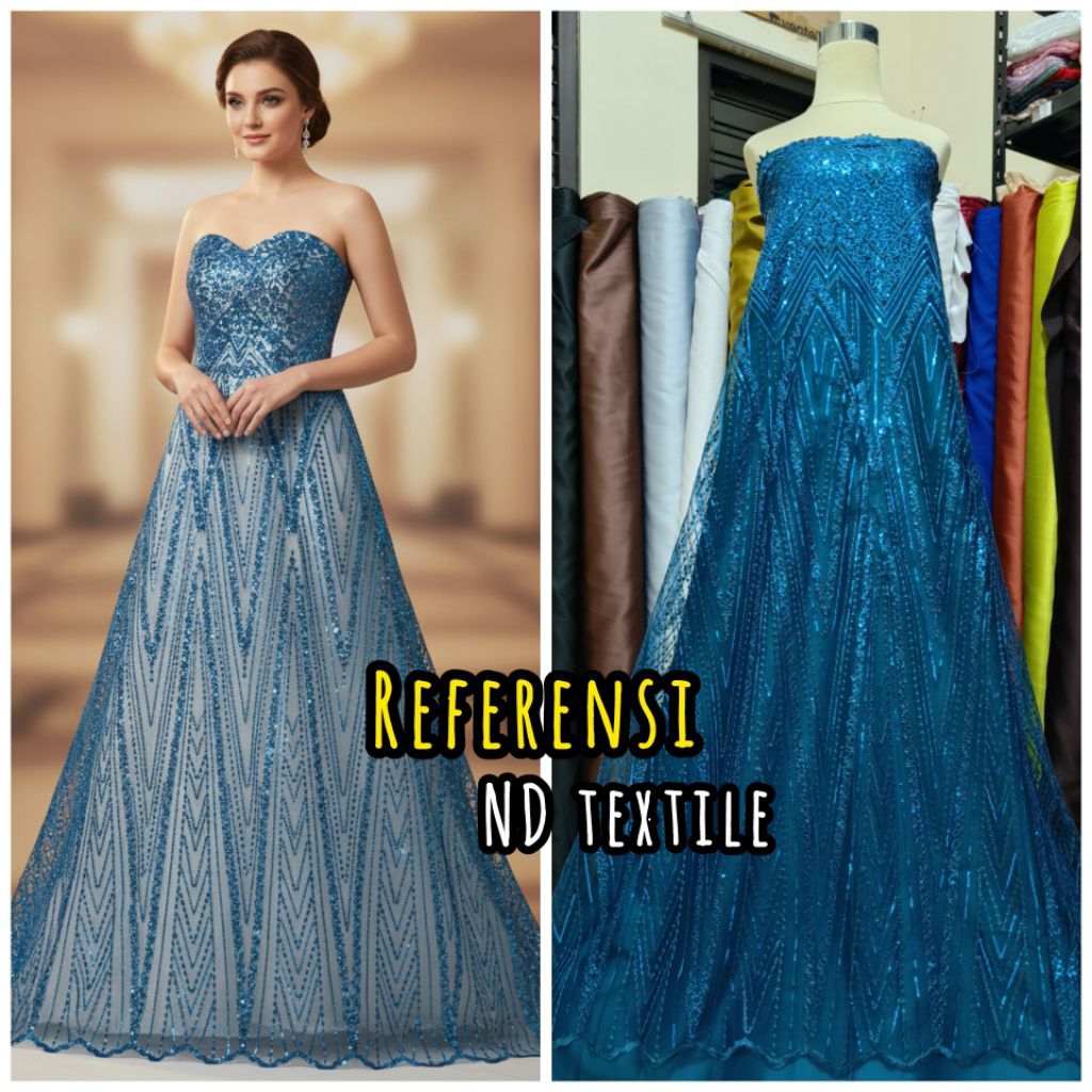 Tile Payet Spangel/Tile Payet Spangkel/Tile Sequin/Bahan Kebaya