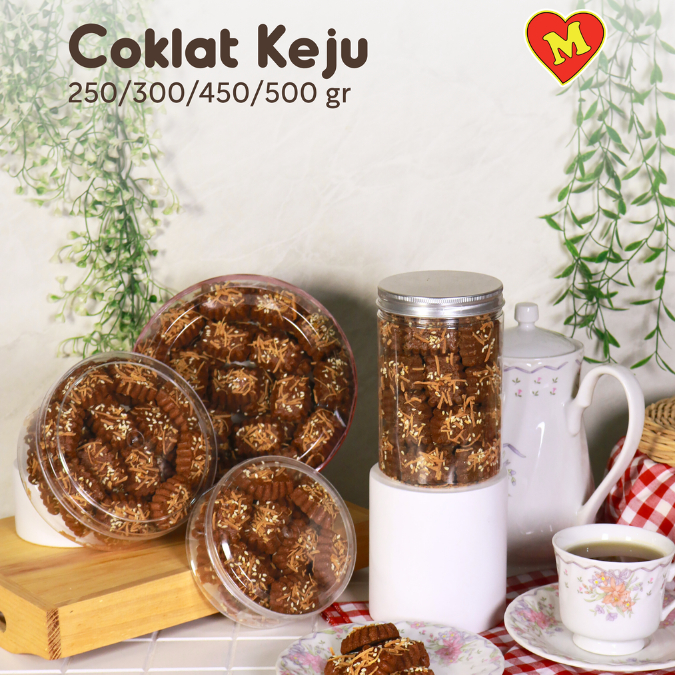Kue Kering Coklat Keju Merry Cookies-Multi Prima Rasa 250/300/450/500gr