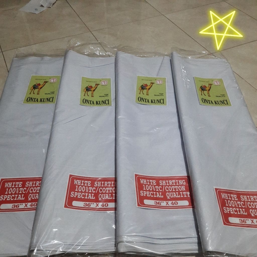 kain mori lebar 90 cm panjang 33 meter putih - kafan cap onta