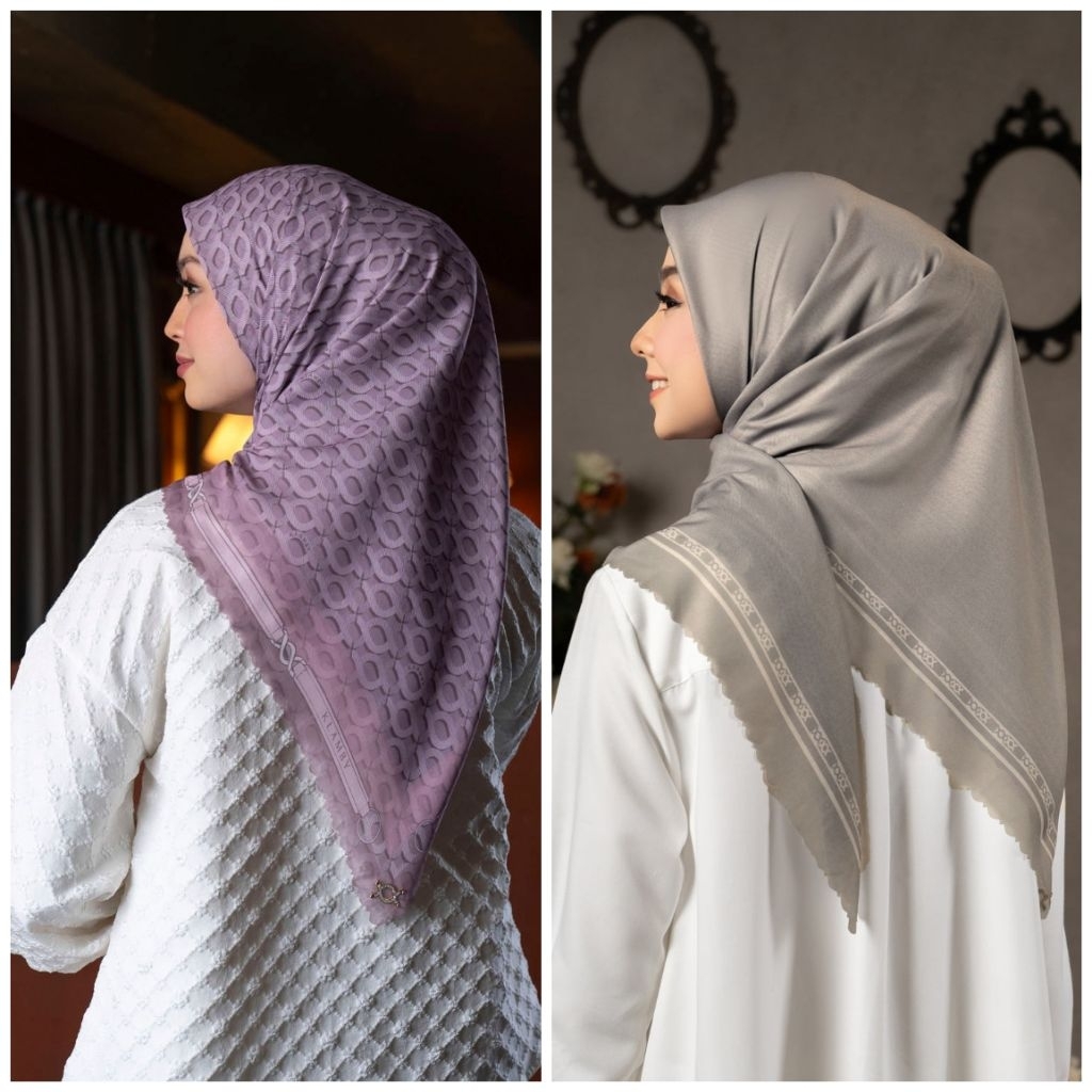 WEARING KLAMBY - MINERA MONOGRAM SCARF / DAILY MONOGRAM