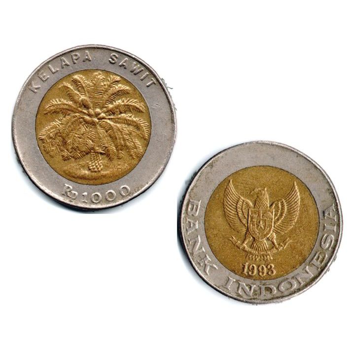 UCK01 Uang kuno 1000 Rupiah Coin Koin Kelapa Sawit Kondisi Bekas Pundi Mas388
