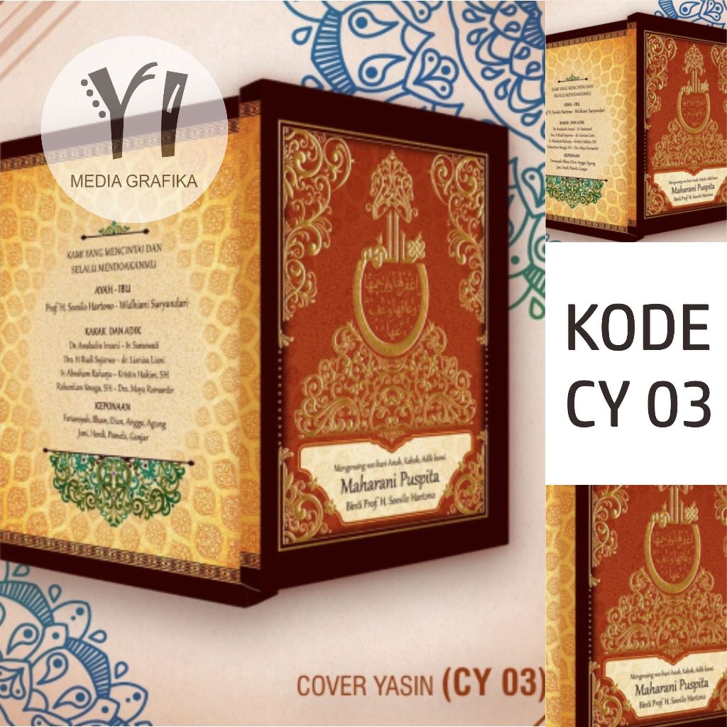 COVER YASIN CY 03, COVER BUKU YASIN CY 03, COVER CY 03