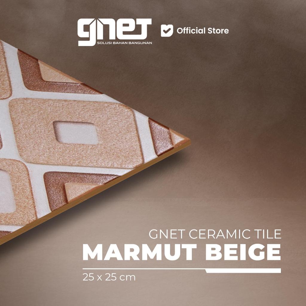 GNET Ceramic Marmut Beige 25X25 | Keramik Lantai Rustic