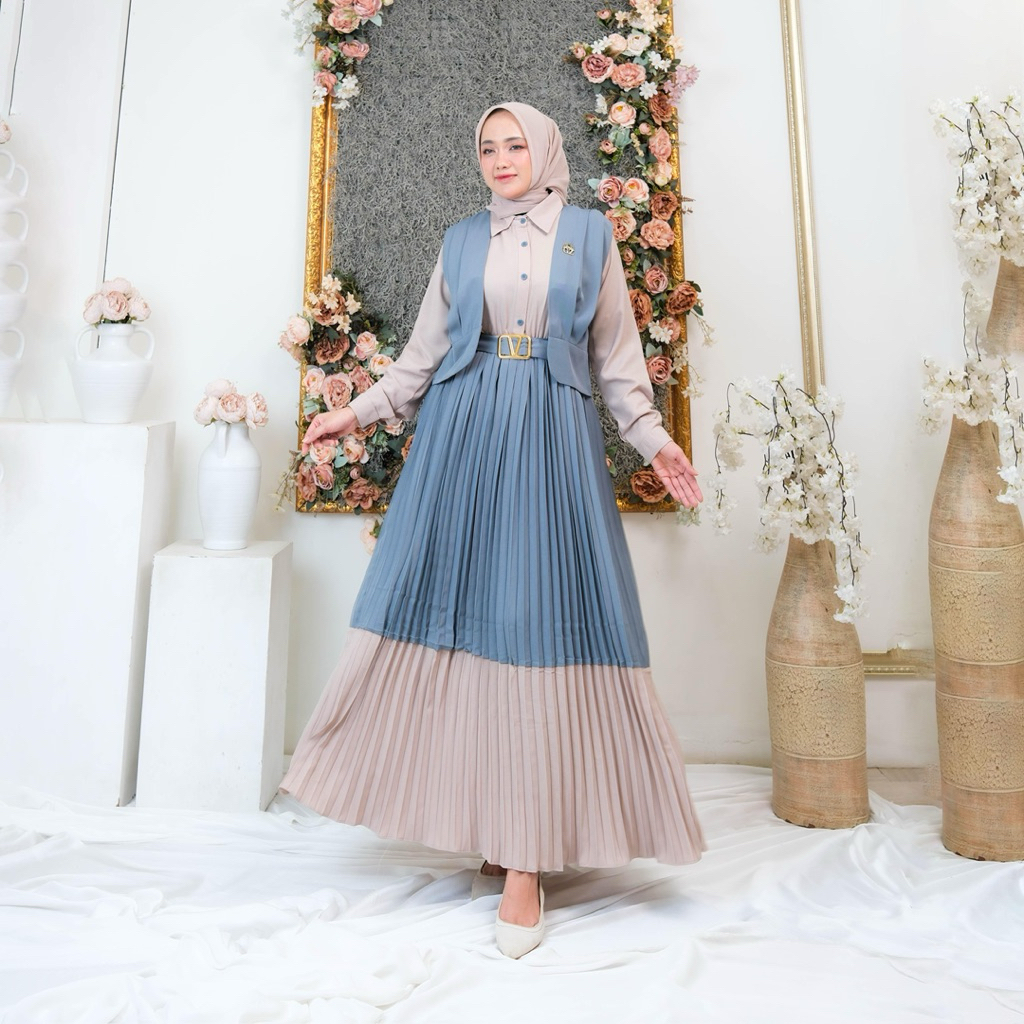 Gwenza - Hiruma  Gamis Mewah - Muslim Wanita