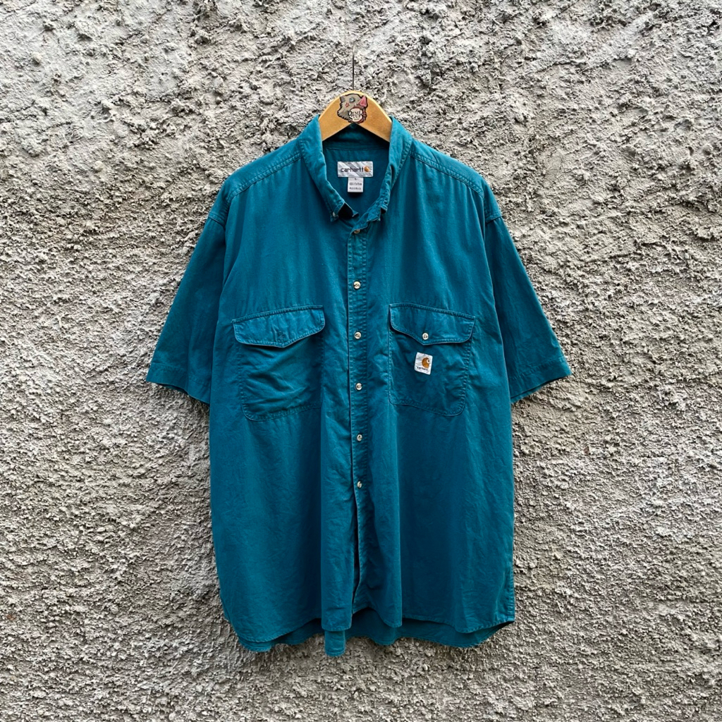 Kemeja Lengan Pendek Carhartt Unisex Pria Wanita Used (Size XXL)