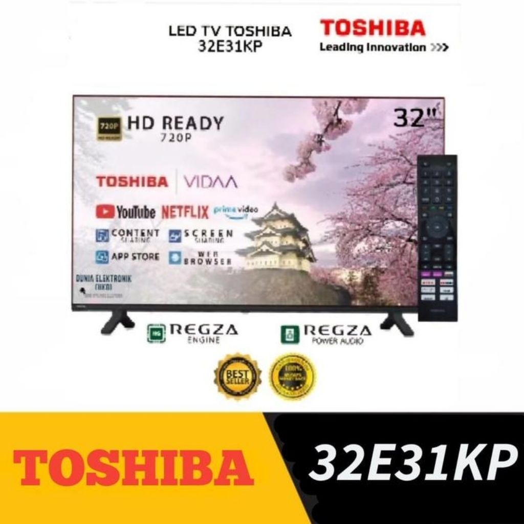 TOSHIBA 32E31KP 32INCH SMART TV HD REGZA BEZEL LESS 32 INCH