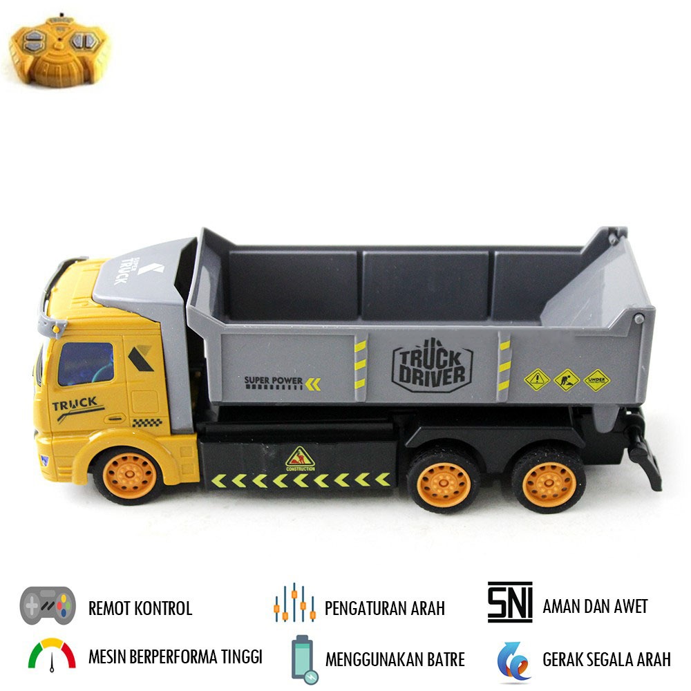 Mainan Mobil Remot Kontrol RC Dump Truk Max