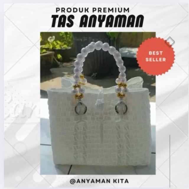 Tas Anyaman Jally Premium Tali Mutiara Tas Wanita Tas Kondangan