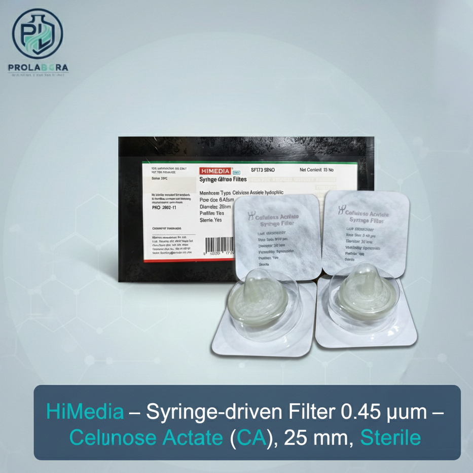HiMedia | Syringe-driven Filter | Pore Size 0.45 um | Diameter 25 mm | Cellulose Acetate (CA) | SF17