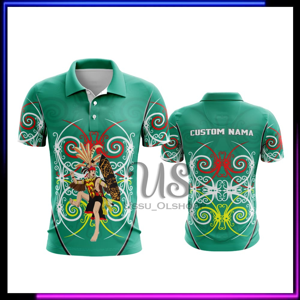 Batik Dayak Kalimantan Kaos Pria Wanita Motif Batik Baju Batik Dayak Indonesia Terbaru