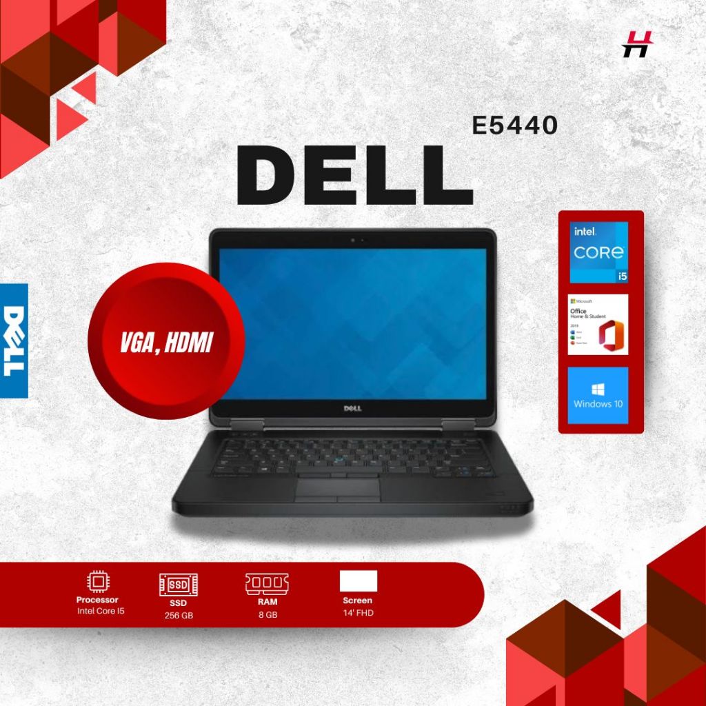 DELL E5440 | INTEL CORE i5 | RAM 8GB | SSD 256GB | DISPLAY 14 INCHI