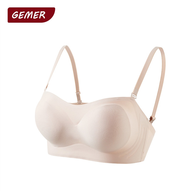 GEMER Bra Bisa Dilepas Tali Bra Push up BH Seamless Tanpa Kawat