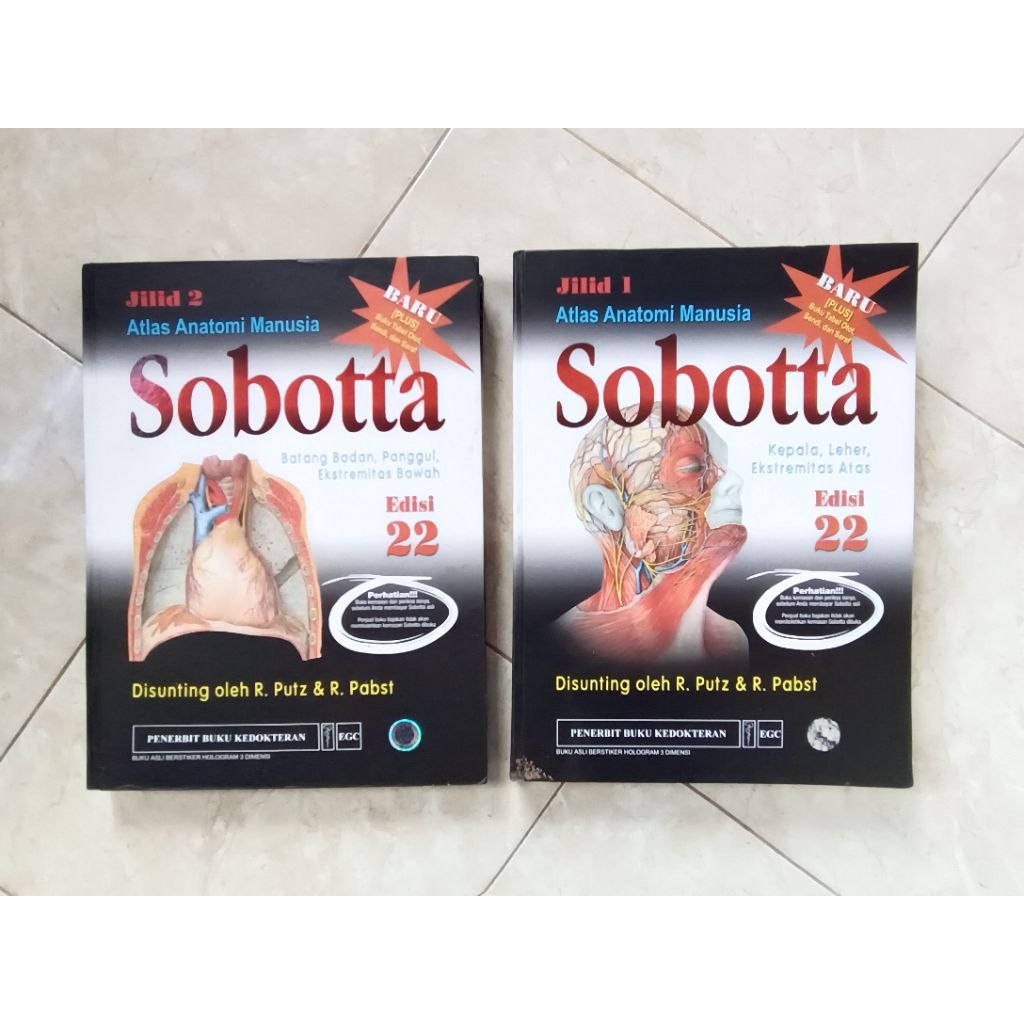 SOBOTTA ATLAS ANATOMI MANUSIA EDISI 22 JILID 1 DAN 2 PRELOVED