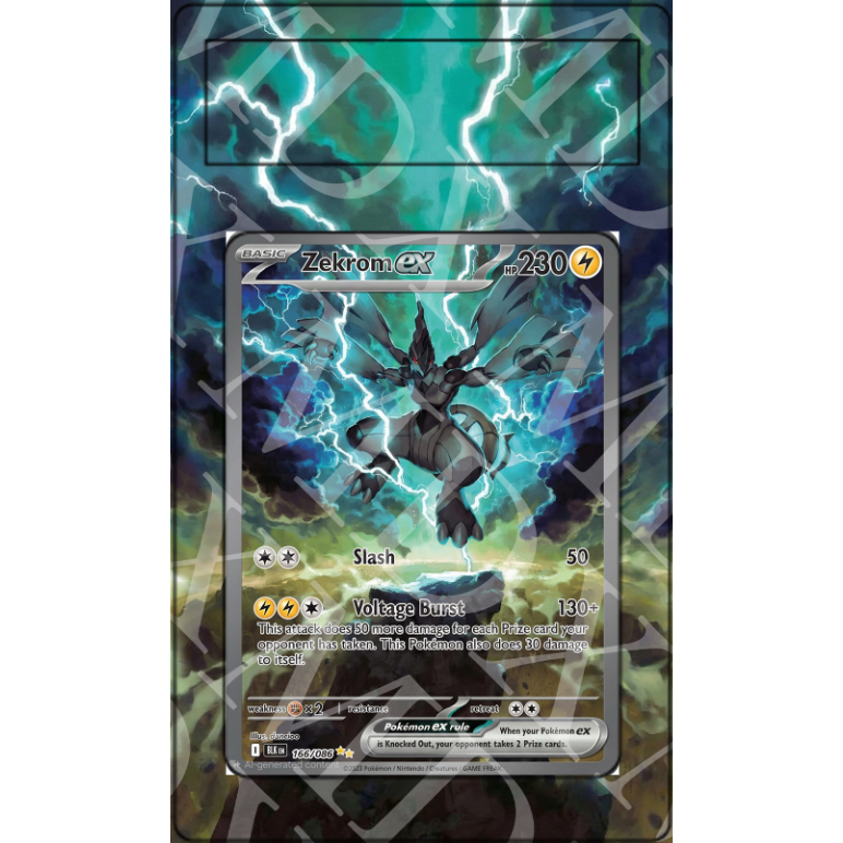 Zekrom Ex #166 Pokemon Black Bolt (Extended Art)