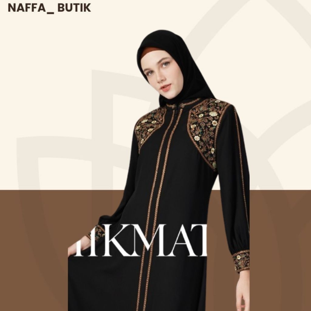 HIKMAT ABAYA A3395 BLACK