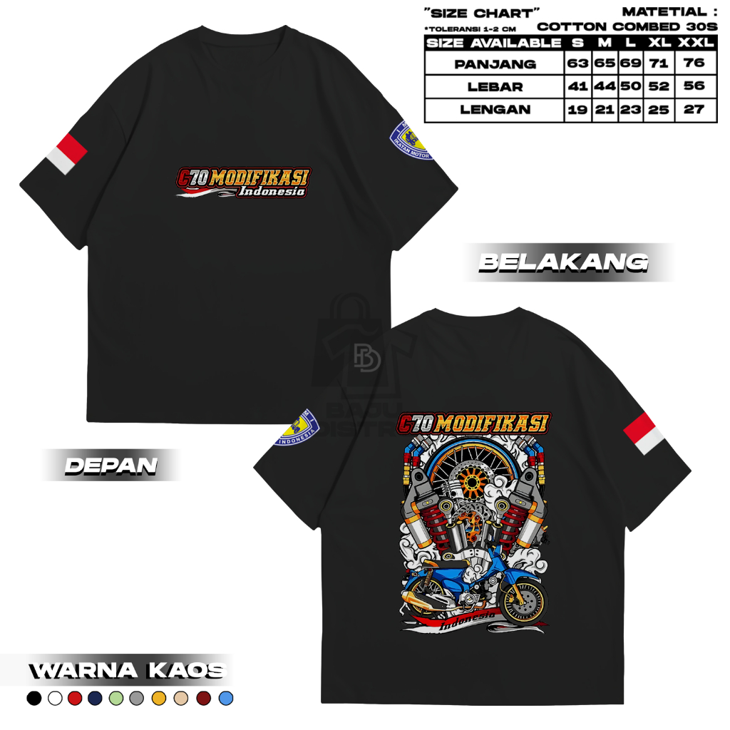 KAOS C70 MODIFIKASI - Kaos distro c70 modifikasi keren - Baju Kaos Pria - Kaos Kece - Kaos Distro Pr