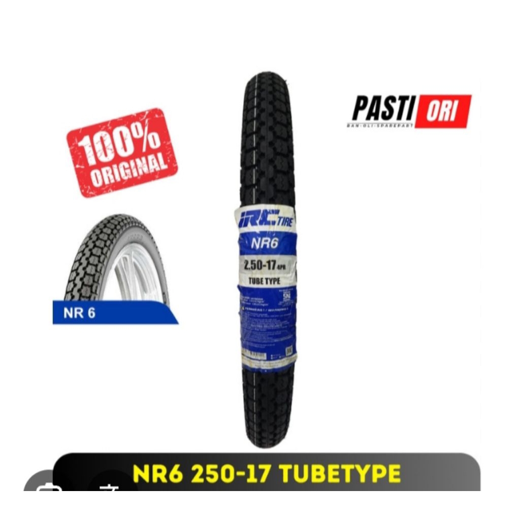 Ban Luar Motor IRC 250-17 NR6 Petak Tahu