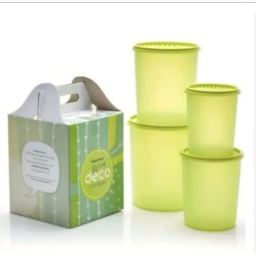 Green Deco Canister (Tupperware)