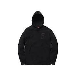 SUPREME FW17 TONAL S LOGO HOODIE BLACK