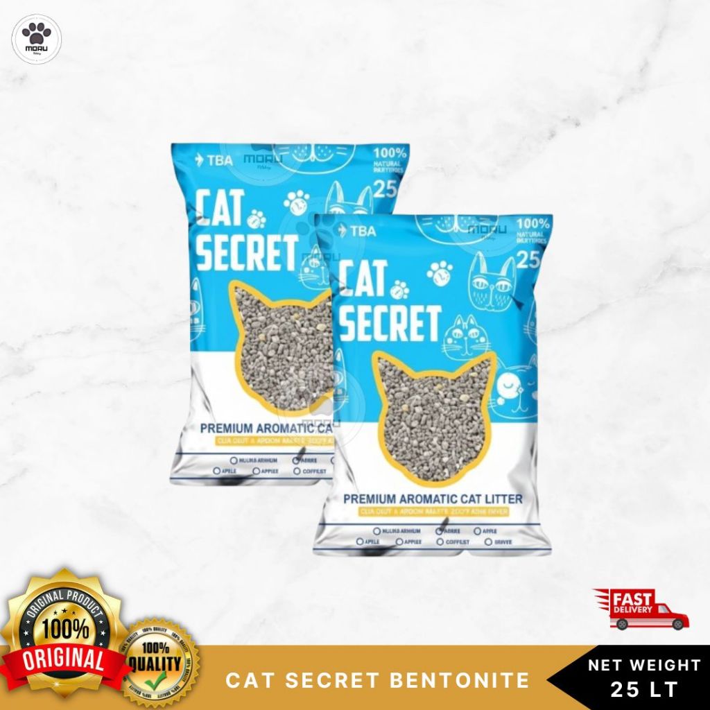 PASIR CAT SECRET 25 LITER - PASIR KUCING BENTONITE HARUM GUMPAL
