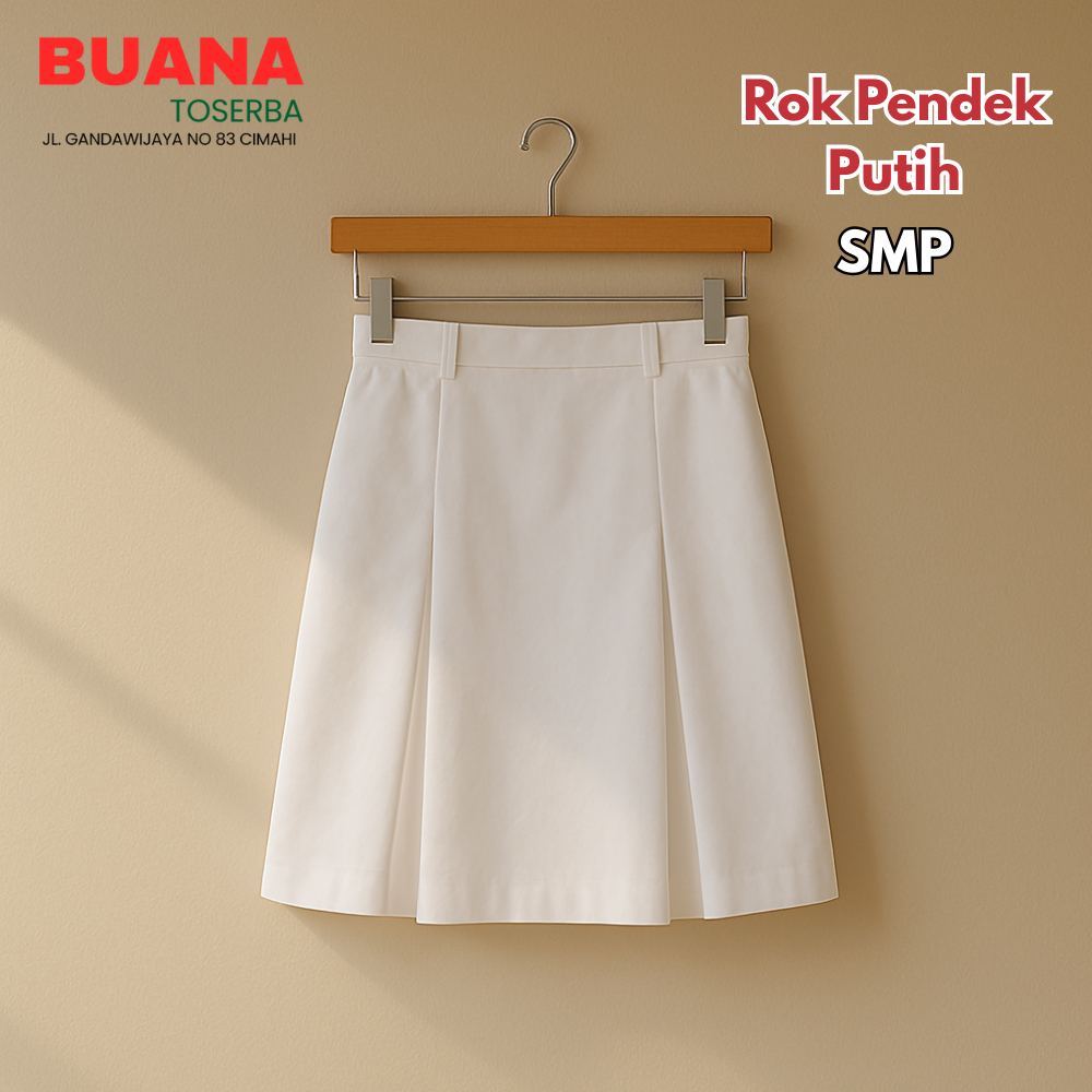 Rok SMP Pendek Putih Span