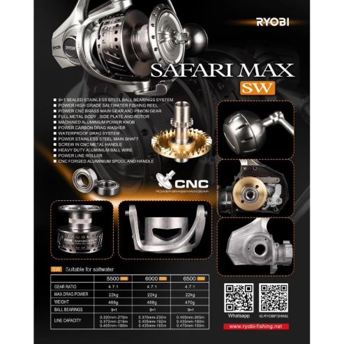 Reel RYOBI SAFARI MAX SW